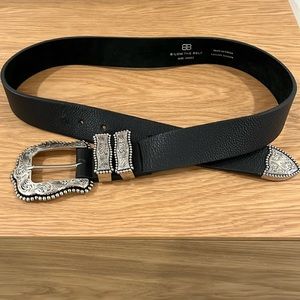 B-Low the Belt silver buckle belt